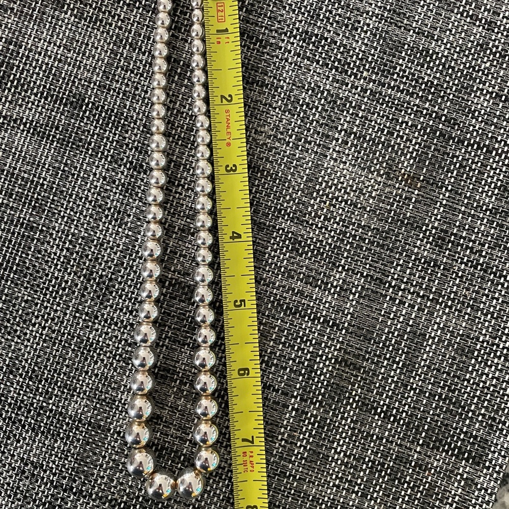 Tiffany &Co. sterling silver bead necklace - Picture 3 of 3